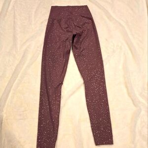 Born Primitive womens leggings size medium, mauve with silver sparkles